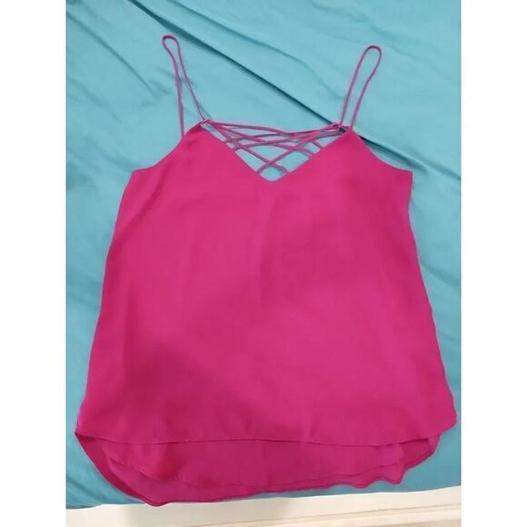 Express Purple Criss Cross Tank Top - Picture 1 of 5